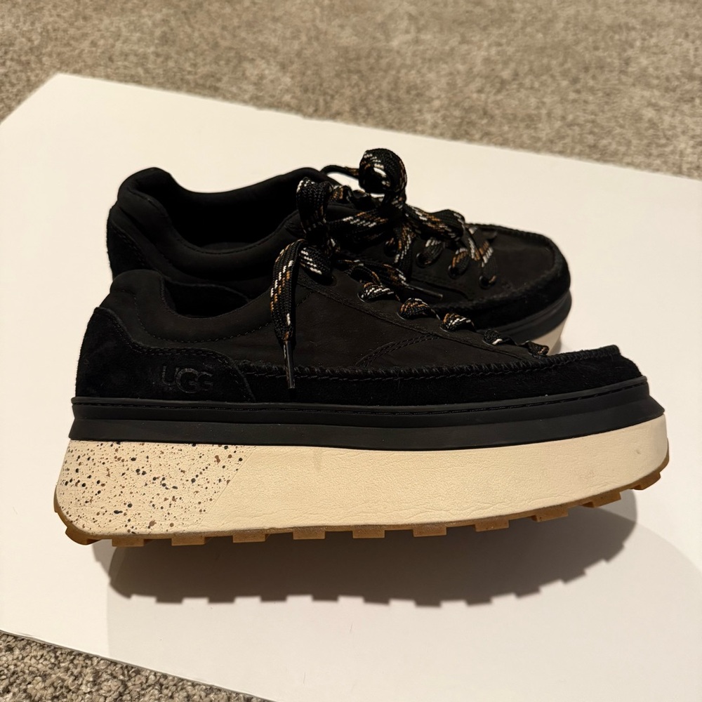 UGG Black Marin Lace Platform Sneakers